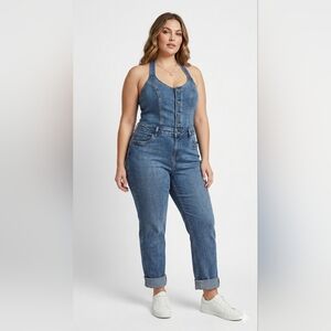 Women's Blue Denim Overalls